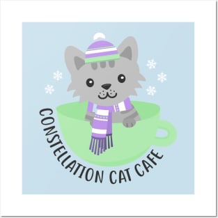 Constellation Cat Cafe: Winter Logo Posters and Art